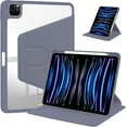 thumbnail image 1 of elitegadget Case for iPad Air 11 Inch M2 6th Generation (2024) - 360 Degree Rotation Protective Stand Clear Back Cover Case (Gray), 1 of 5