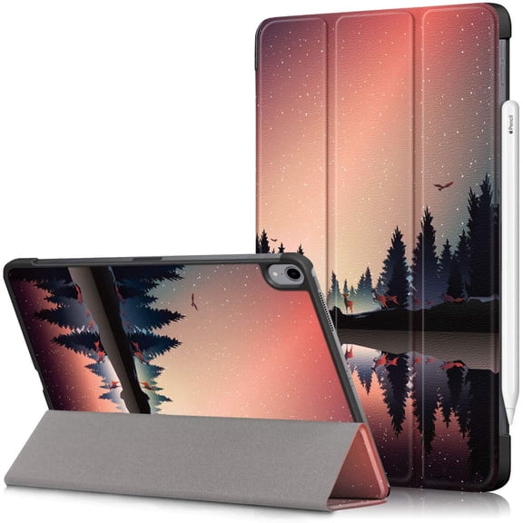 elitegadget Case for iPad Air 13 inch 2024 / iPad Pro 12.9 6th Generation 2022 Tablet - Slim Lightweight Trifold Shell Stand Cover Case (Forest Dusk)