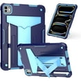thumbnail image 1 of elitegadget Case for iPad Pro 11 Inch (M4, 5th Generation 2024) - Dual Layer Protective Hybrid Cover Case with Kickstand (Navy Blue/Blue), 1 of 5