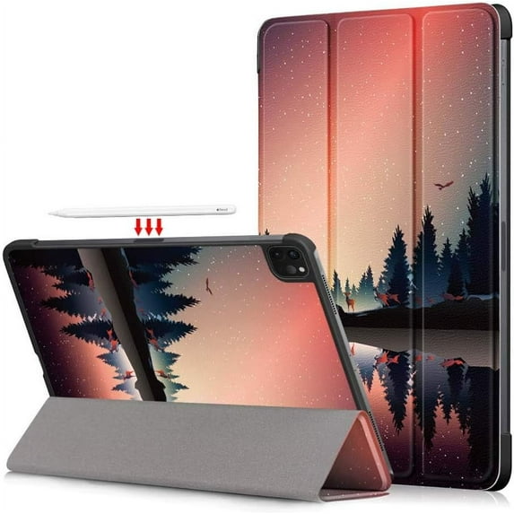 elitegadget Case for iPad Pro 11 Inch (M4, 5th Generation 2024) - Slim Lightweight Trifold Shell Stand Cover Case (Forest Dusk)