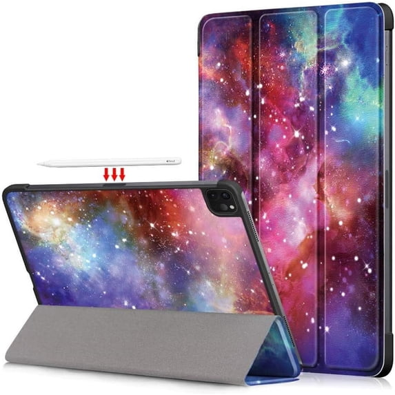 elitegadget Case for iPad Pro 11 Inch (M4, 5th Generation 2024) - Slim Lightweight Trifold Shell Stand Cover Case (Galaxy)