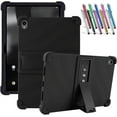 thumbnail image 1 of elitegadget Case for onn. 11" Tablet Pro (2024 Model) - Soft Slim Lightweight Protective Silicone Stand Cover Case + 1 Random Color Stylus (Black), 1 of 5