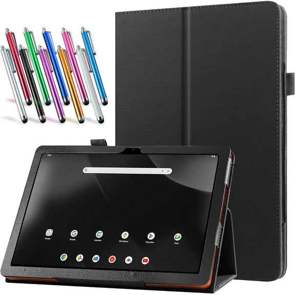 elitegadget Case for onn. 12.1" Tablet Pro (2024 Model) - Slim Lightweight Folio PU Leather Folding Stand Cover Case   1 Random Color Stylus (Black)