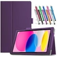 thumbnail image 1 of elitegadget Case for iPad 11th Generation 11 Inch 2025 / iPad 10th Gen 10.9 Inch 2022 - Slim Lightweight Folio PU Leather Folding Stand Cover Case + 1 Random Color Stylus (Purple), 1 of 4