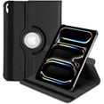 thumbnail image 1 of elitegadget Case for iPad Air 11-inch 7th/6th Generation (2025/2024) - Protective PU Leather Multi-Angle Viewing Rotating Stand Auto Sleep/Wake Folio Cover Case (Black), 1 of 4