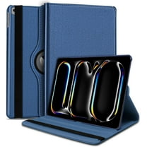elitegadget Case for iPad Air 13 inch 2024 / iPad Pro 12.9 6th/5th Generation 2022/2021 - Protective PU Leather Multi-Angle Viewing Rotating Stand Auto Sleep/Wake Folio Cover Case (Navy Blue)