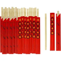 elitegadget Disposable Bamboo Chopsticks 9'' Individually Fully Wrapped Chinese Chopsticks (10 Pairs)