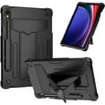 thumbnail image 1 of elitegadget Dual Layer Case for Samsung Galaxy Tab S9 FE 10.9" SM-X510/X516/X518, Galaxy Tab S9 11" SM-X710/X716/X718 - Hybrid Dual Layer Case Cover with Kickstand (Black/Black), 1 of 5