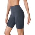 thumbnail image 1 of elitegadget High-Rise Biker Shorts with 2 Side Pocket for Women Workout Leggings Yoga Pants Fitness Athletic Workout Running (Dark Gray - Small), 1 of 5