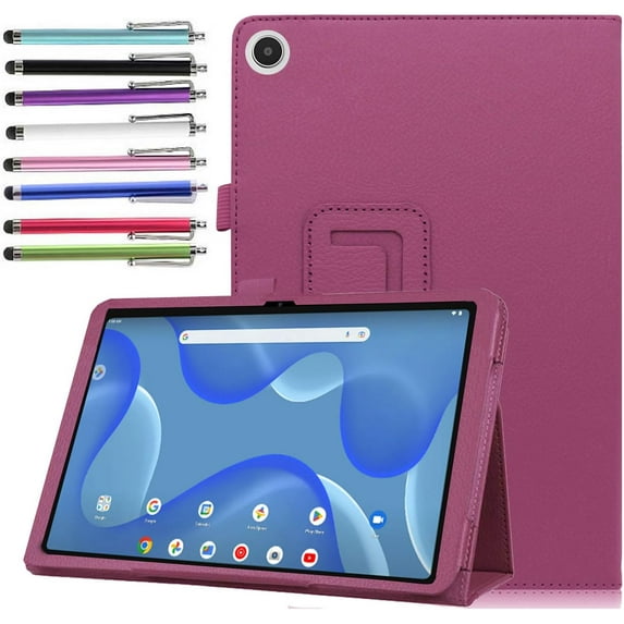 elitegadget PU Leather Case for Onn 10.4 inch Tablet Pro 2023 (Model: 100110603) - Magnetic Folio Stand Tablet Cover for Onn. 10.4" Inch Tablet Pro + 1 Random Stylus (Purple)