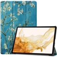 thumbnail image 1 of elitegadget Tri Fold Case for Samsung Galaxy Tab S10 Ultra (SM-X920) / S9 Ultra 14.6 Inch (SM-X910/X916/X918) - Lightweight Tri-Fold Auto Wake/Sleep Cover (Blossom), 1 of 5