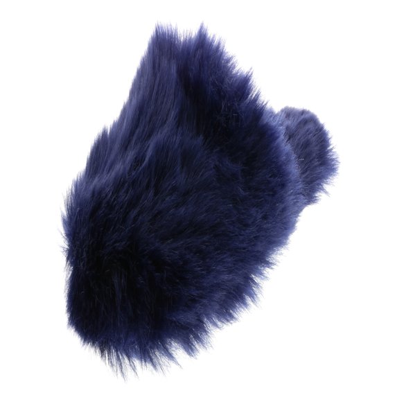 ellen tracy women's super soft faux fur mule slippers (grey, small)