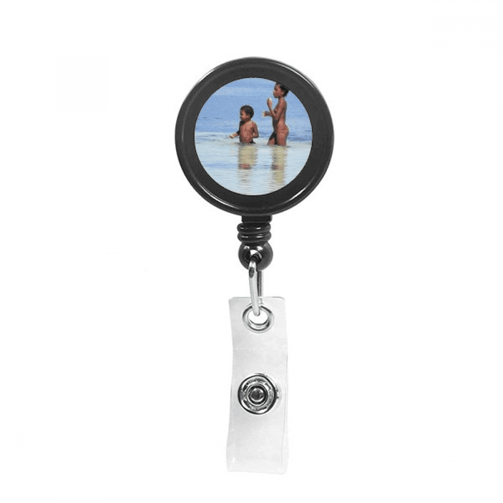 ellie yao sea wave photo afchildren Retractable Keychain Badge Holder ID Badge