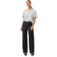thumbnail image 1 of Ellos Plus Size 5 Pocket Faux Leather Wide Leg Pants, 1 of 3