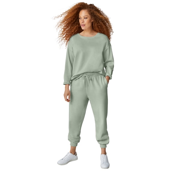 Ellos Plus Size Boxy Fleece Sweatshirt