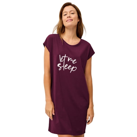 Ellos Plus Size Cap Sleeve Sleep Shirt