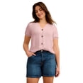 thumbnail image 1 of Ellos Plus Size Contrast Button-Front Blouse, 1 of 3