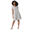 thumbnail image 1 of Ellos Plus Size Cotton Spandex A-Line Scoop Neck Short Sleeve Tee Dress, 1 of 3