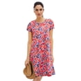 thumbnail image 1 of Ellos Plus Size Cotton Spandex A-Line Scoop Neck Short Sleeve Tee Dress, 1 of 2