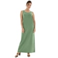 thumbnail image 1 of ellos Plus Size Cotton Spandex Scoop Neck Sleeveless A Line Maxi Dress, 1 of 2