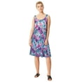 thumbnail image 1 of Ellos Plus Size Stretch Jersey Knit A-Line Crossover Back Tank Short Dress, 1 of 5