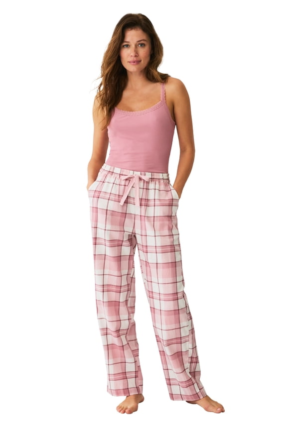 Plus Size Flannel Sleep Pant With Drawstring Waist