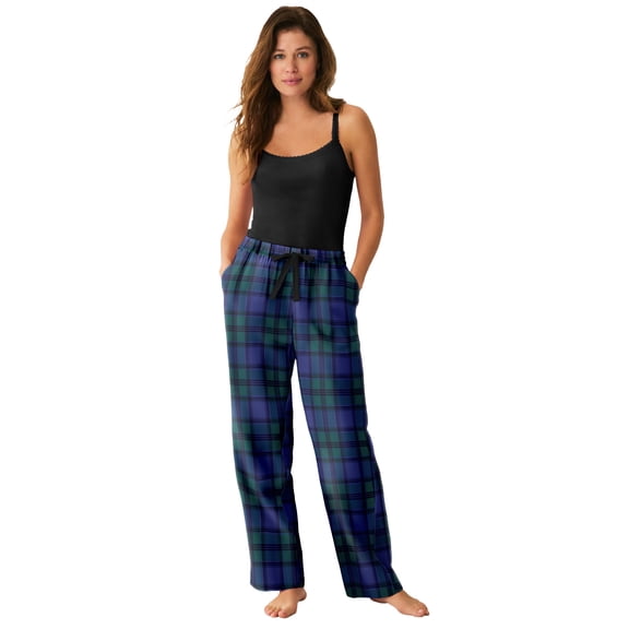 ellos Plus Size Flannel Sleep Pant With Drawstring Waist