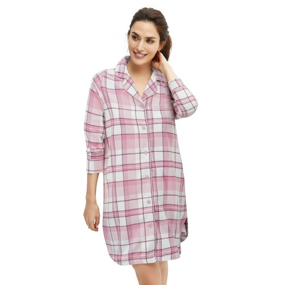 ellos Plus Size Flannel Sleep Shirt