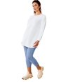 thumbnail image 1 of Ellos Plus Size French Terry Sweatshirt Tunic With Shirttail Hem, 1 of 3