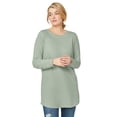 thumbnail image 1 of ellos Plus Size French Terry Sweatshirt Tunic With Shirttail Hem, 1 of 3