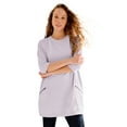 thumbnail image 1 of ellos Plus Size French Terry Zip Pocket Tunic, 1 of 3