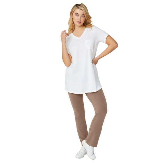 Ellos Plus Size Cotton Spandex Bootcut Leggings