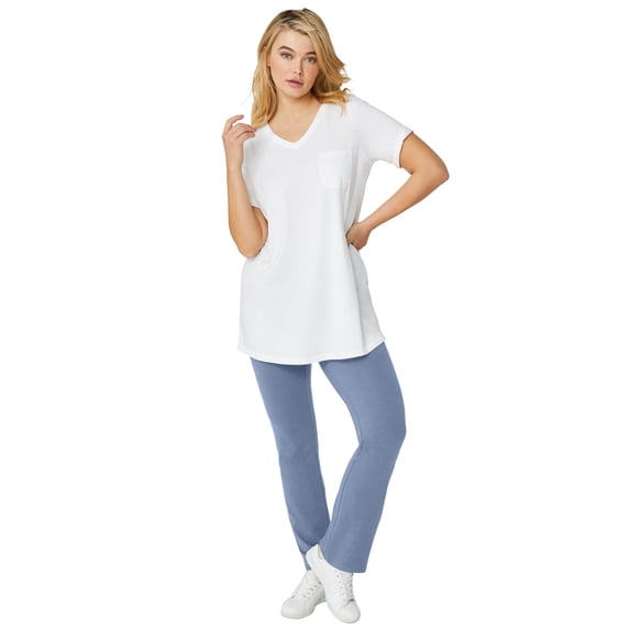 Ellos Plus Size Cotton Spandex Bootcut Leggings