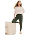 thumbnail image 1 of Ellos Plus Size Cotton Spandex Jogger Pull On Pants, 1 of 2