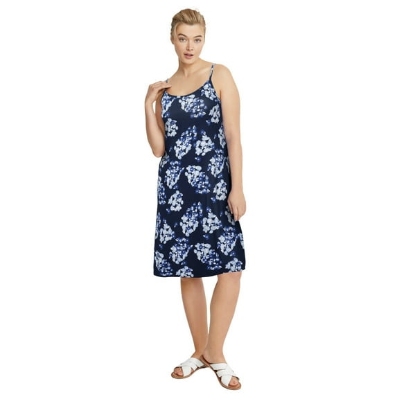 Ellos Plus Size Stretch Knit Scoop Neck Tank A Line Dress