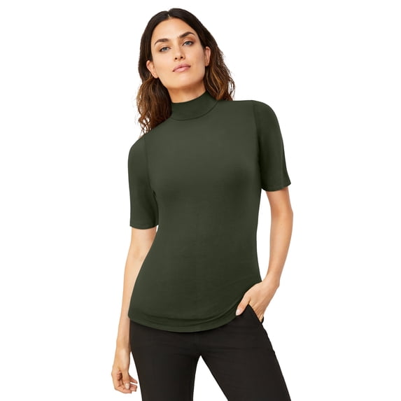 Ellos Plus Size Mock Neck Tee