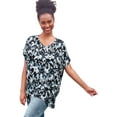 thumbnail image 1 of ellos Plus Size Stretch Knit Scoop Neck Oversized Tunic, 1 of 6