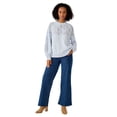thumbnail image 1 of Ellos Plus Size Pointelle Yoke Pullover Sweater, 1 of 1