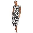 thumbnail image 1 of Ellos Plus Size Ruched A-Line Knit Midi Dress, 1 of 4
