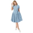 thumbnail image 1 of Ellos Plus Size Sandy Shirtwaist Dress, 1 of 5