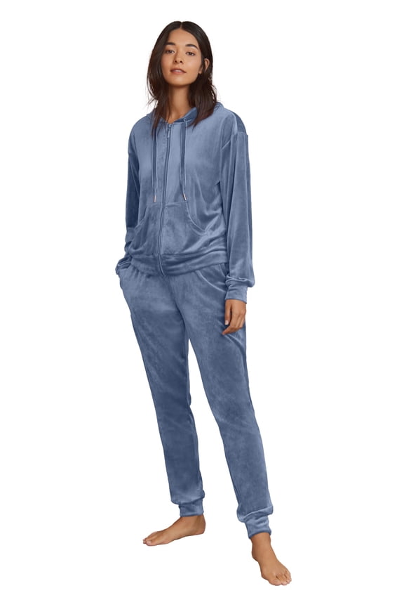 Plus Size Stretch Velour Jogger Pull-On Pants