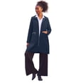 thumbnail image 1 of Ellos Plus Size Stretch Crepe Zip Front A Line Back Pleat Coat, 1 of 4