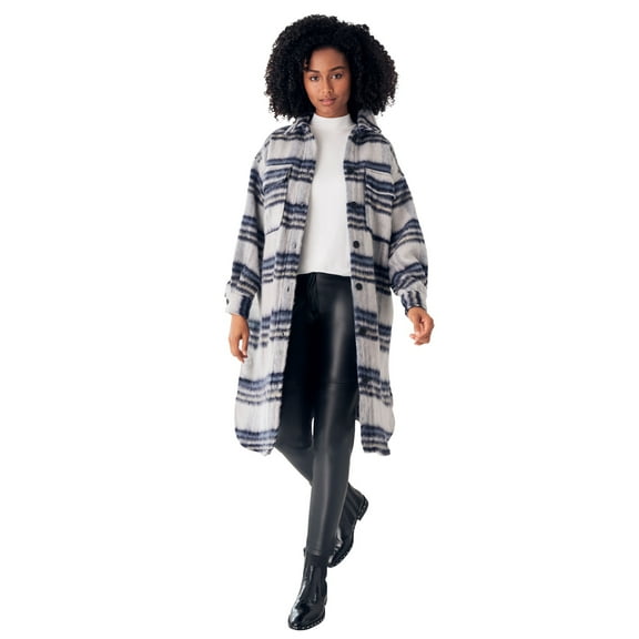 ellos Women's Plus Size 5-Pocket Faux Leather Pants - 22, Black