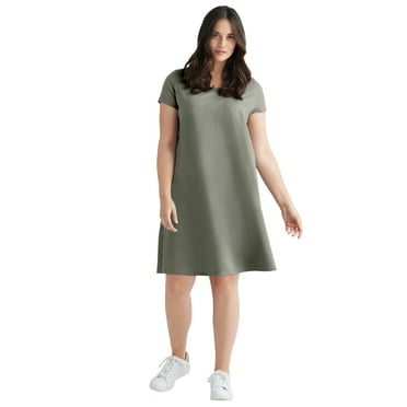 ellos Women's Plus Size A-Line Knit Tee Dress