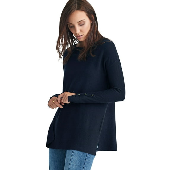 ellos Women's Plus Size Boatneck Sweater Tunic - 18/20, Navy