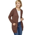 thumbnail image 1 of ellos Plus Size V-Neck Button-Front 100% Cotton Boyfriend Cardigan, 1 of 6
