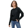 thumbnail image 1 of ellos Women's Plus Size Button-Cuff Pullover - 22/24, Black, 1 of 4