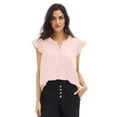 thumbnail image 1 of Ellos Plus Size Cap Sleeve Henley Tee, 1 of 2