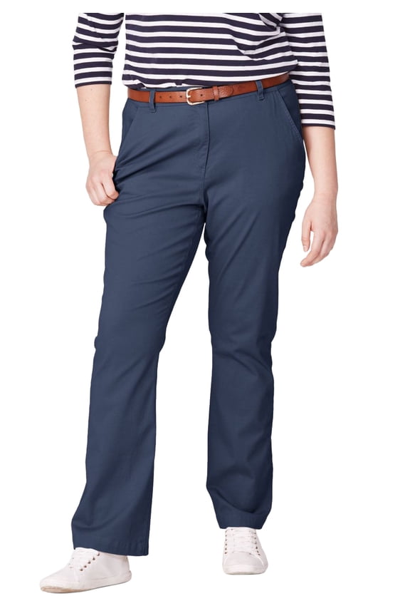 Women's Plus Size Classic Stretch Chino - 20, Navy