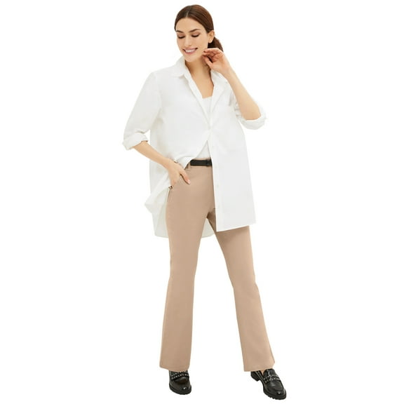 ellos Women's Plus Size Classic Stretch Chino - 26, New Khaki